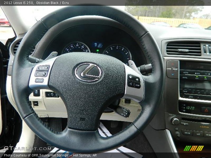 Obsidian Black / Ecru 2012 Lexus IS 250