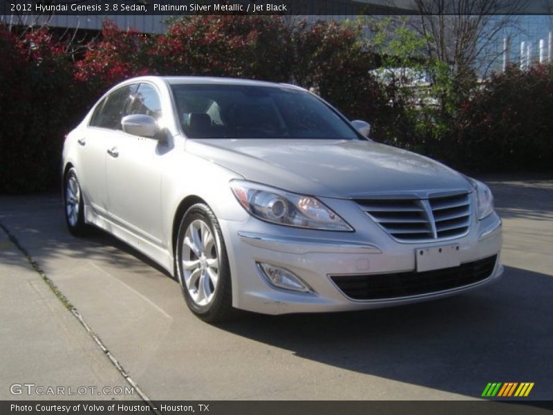 Platinum Silver Metallic / Jet Black 2012 Hyundai Genesis 3.8 Sedan