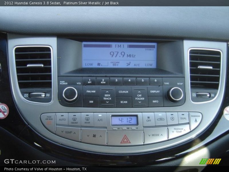 Controls of 2012 Genesis 3.8 Sedan