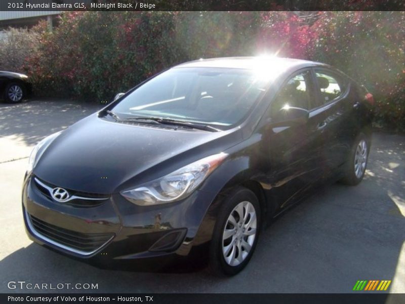 Midnight Black / Beige 2012 Hyundai Elantra GLS