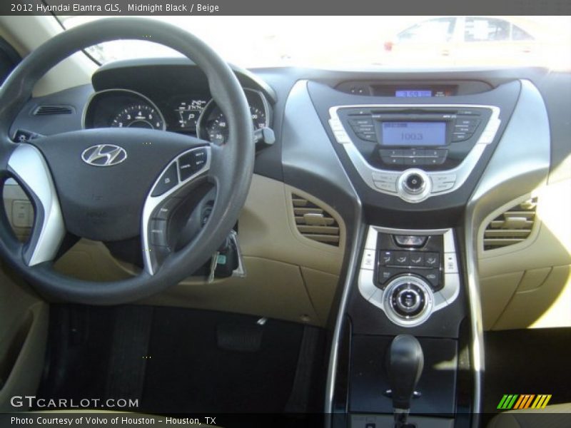 Midnight Black / Beige 2012 Hyundai Elantra GLS
