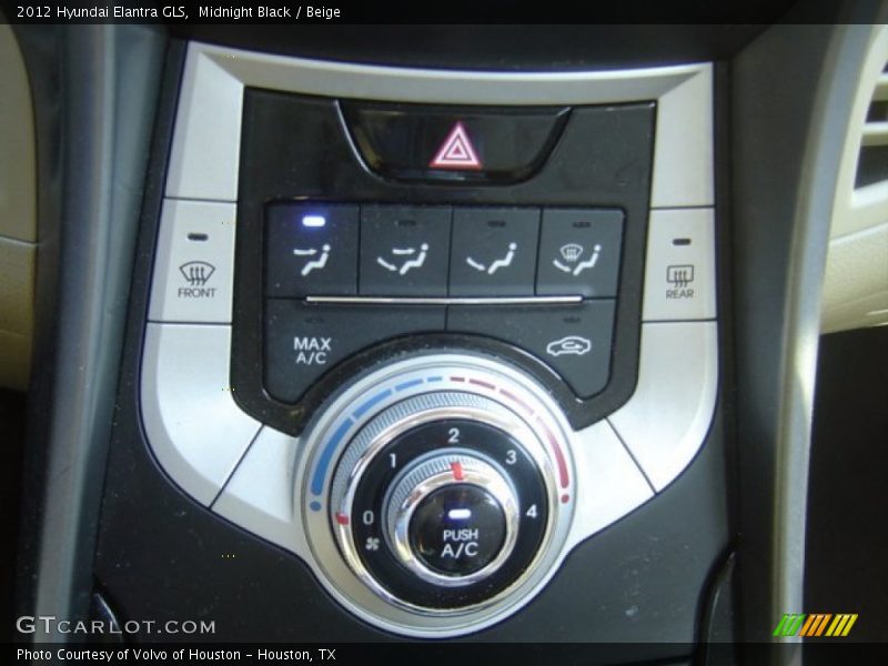 Midnight Black / Beige 2012 Hyundai Elantra GLS
