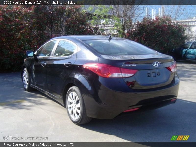 Midnight Black / Beige 2012 Hyundai Elantra GLS