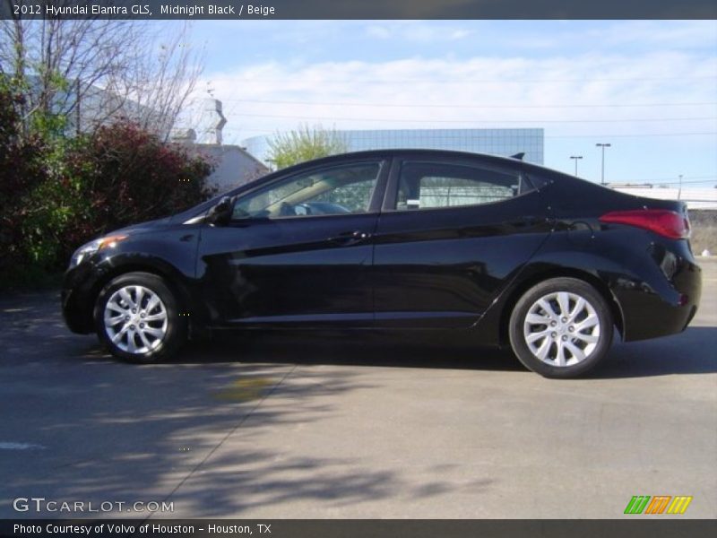 Midnight Black / Beige 2012 Hyundai Elantra GLS