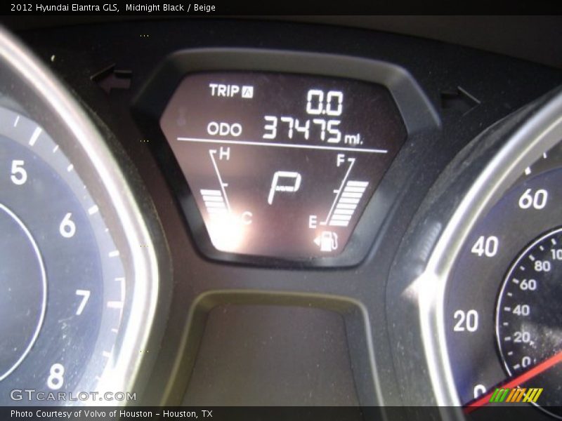 Midnight Black / Beige 2012 Hyundai Elantra GLS