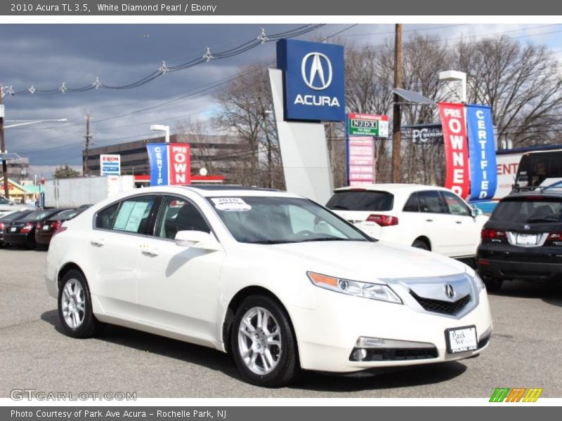 White Diamond Pearl / Ebony 2010 Acura TL 3.5