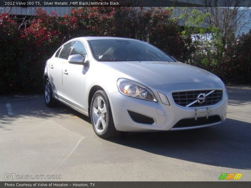 Silver Metallic / Off Black/Anthracite Black 2012 Volvo S60 T5