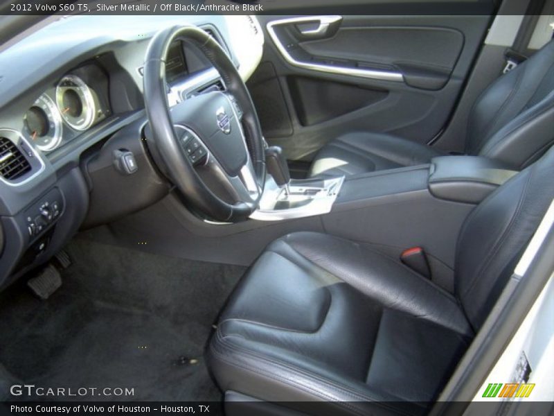 Silver Metallic / Off Black/Anthracite Black 2012 Volvo S60 T5