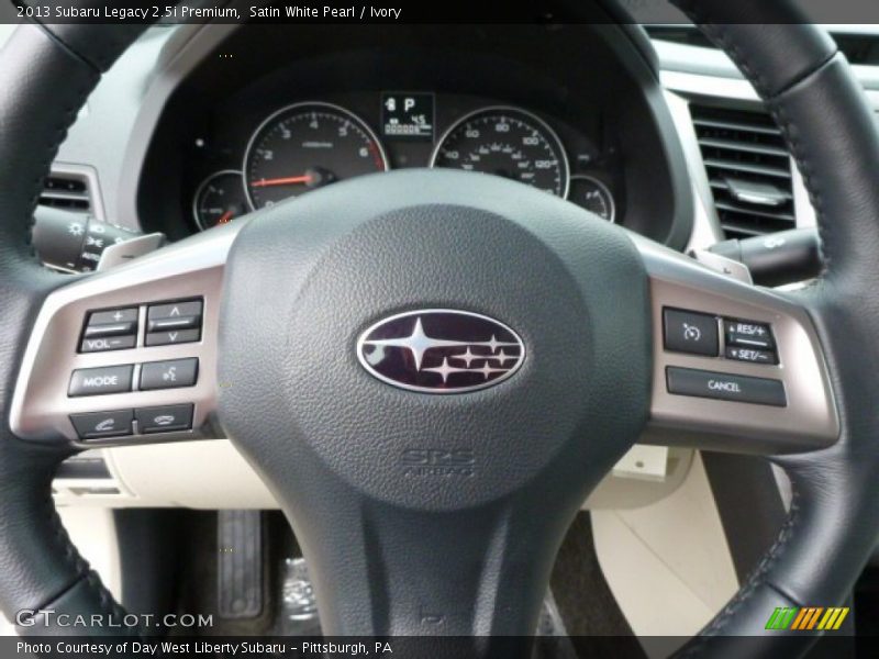 Satin White Pearl / Ivory 2013 Subaru Legacy 2.5i Premium