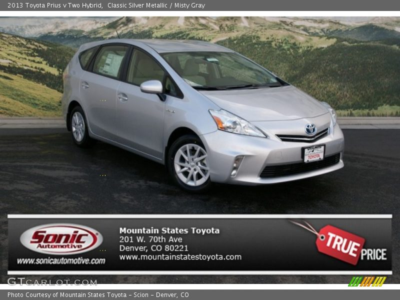 Classic Silver Metallic / Misty Gray 2013 Toyota Prius v Two Hybrid