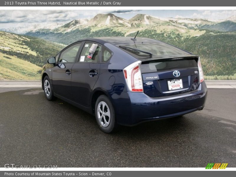 Nautical Blue Metallic / Dark Gray 2013 Toyota Prius Three Hybrid