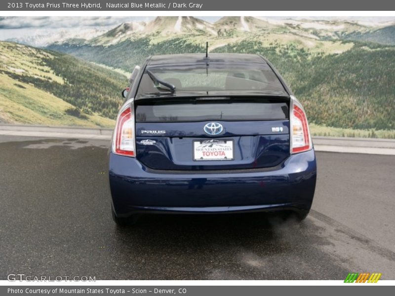 Nautical Blue Metallic / Dark Gray 2013 Toyota Prius Three Hybrid