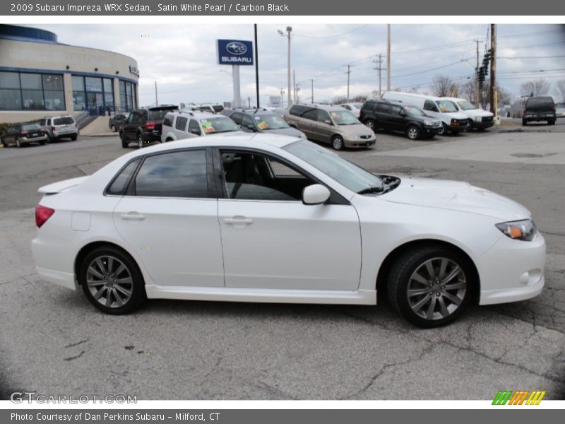 Satin White Pearl / Carbon Black 2009 Subaru Impreza WRX Sedan