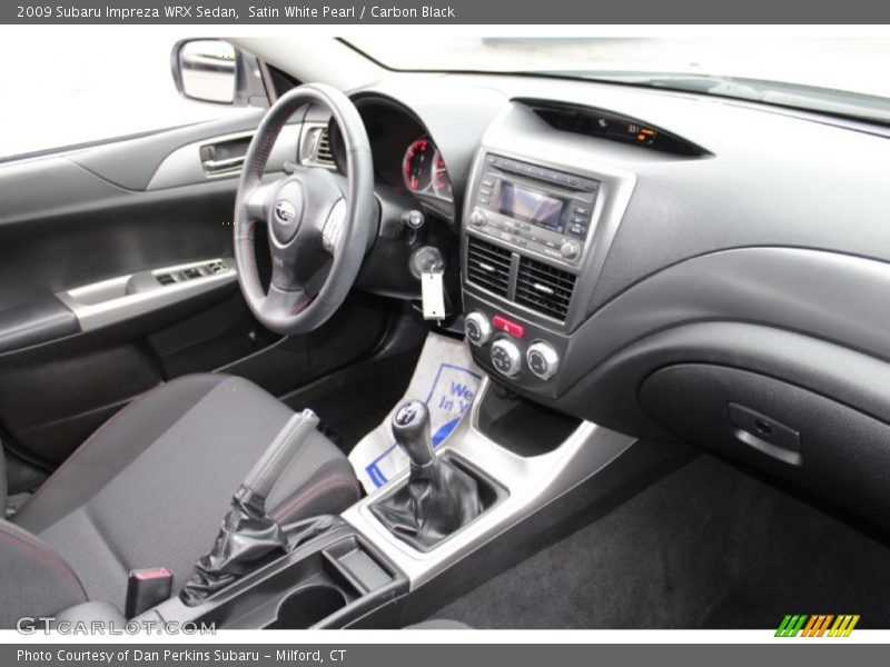 Satin White Pearl / Carbon Black 2009 Subaru Impreza WRX Sedan