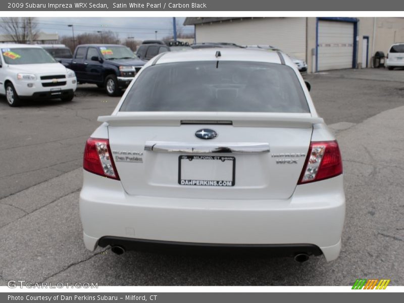 Satin White Pearl / Carbon Black 2009 Subaru Impreza WRX Sedan