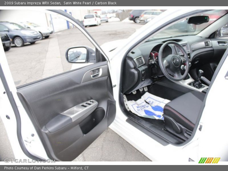 Satin White Pearl / Carbon Black 2009 Subaru Impreza WRX Sedan