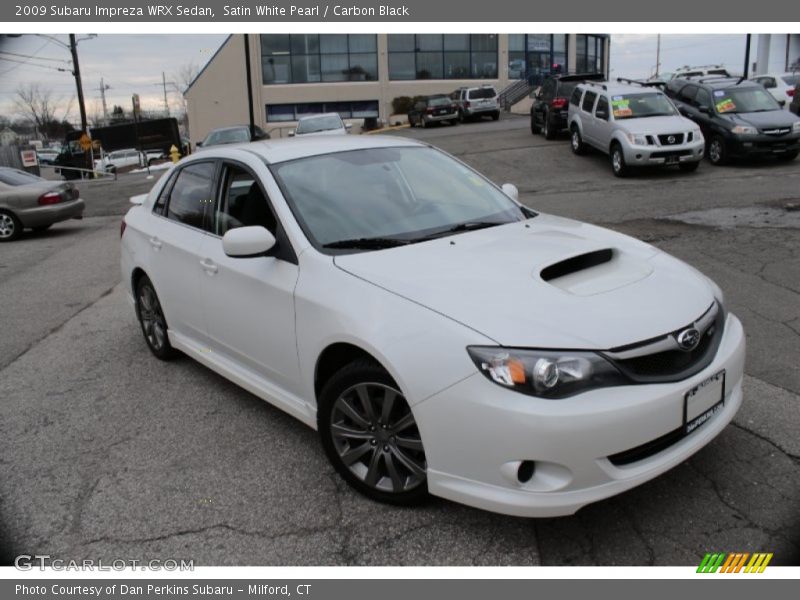 Satin White Pearl / Carbon Black 2009 Subaru Impreza WRX Sedan