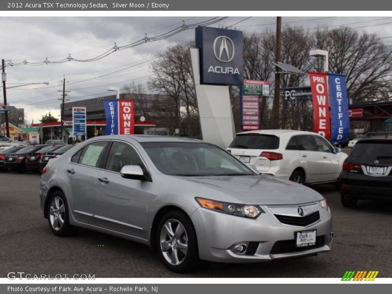 Silver Moon / Ebony 2012 Acura TSX Technology Sedan