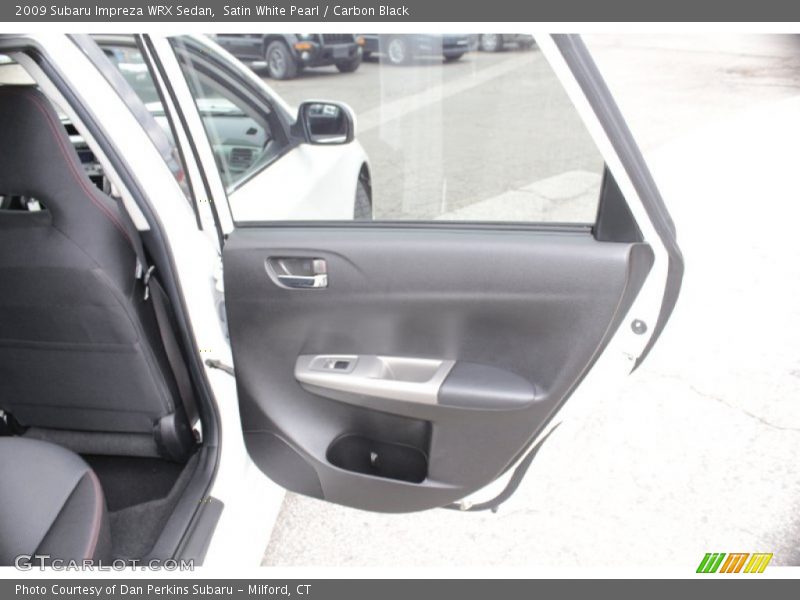 Satin White Pearl / Carbon Black 2009 Subaru Impreza WRX Sedan