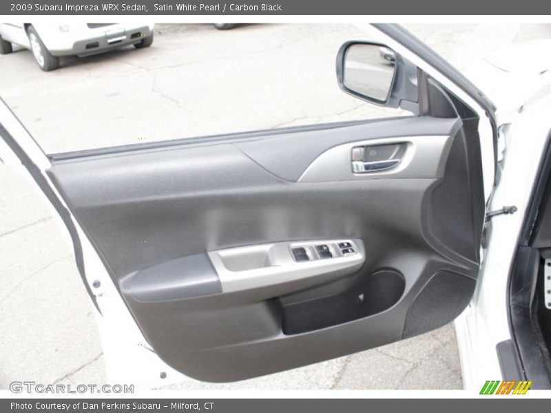 Satin White Pearl / Carbon Black 2009 Subaru Impreza WRX Sedan