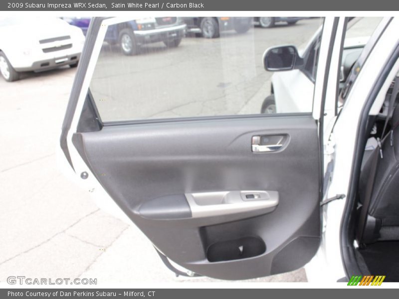 Satin White Pearl / Carbon Black 2009 Subaru Impreza WRX Sedan