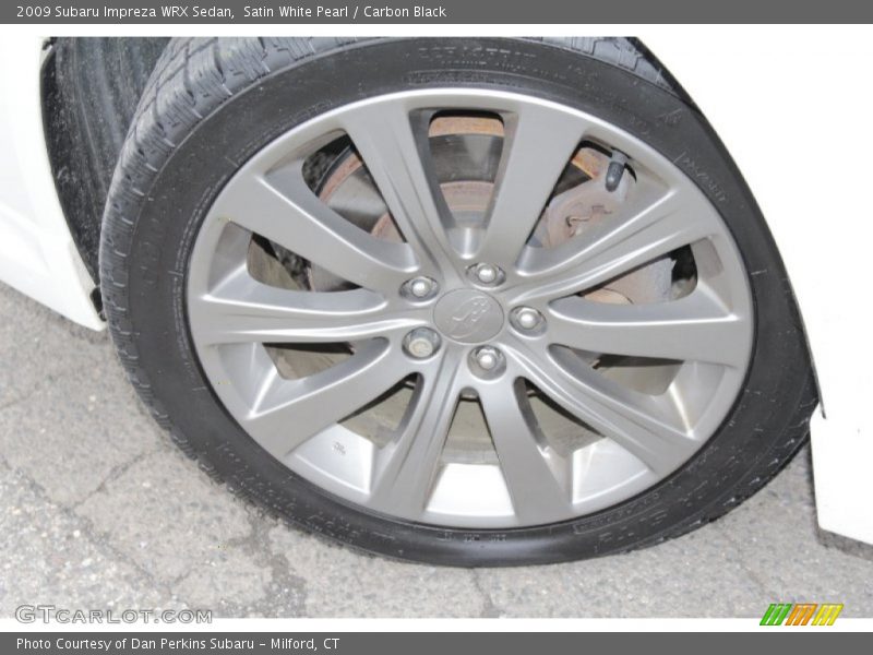 Satin White Pearl / Carbon Black 2009 Subaru Impreza WRX Sedan
