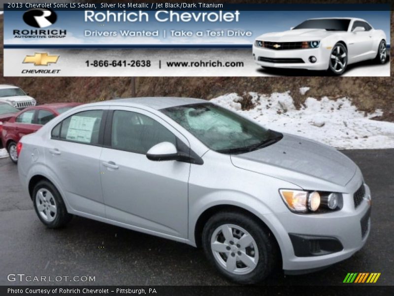 Silver Ice Metallic / Jet Black/Dark Titanium 2013 Chevrolet Sonic LS Sedan
