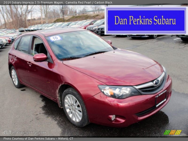 Camellia Red Pearl / Carbon Black 2010 Subaru Impreza 2.5i Premium Wagon