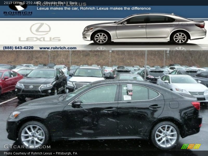 Obsidian Black / Black 2013 Lexus IS 250 AWD