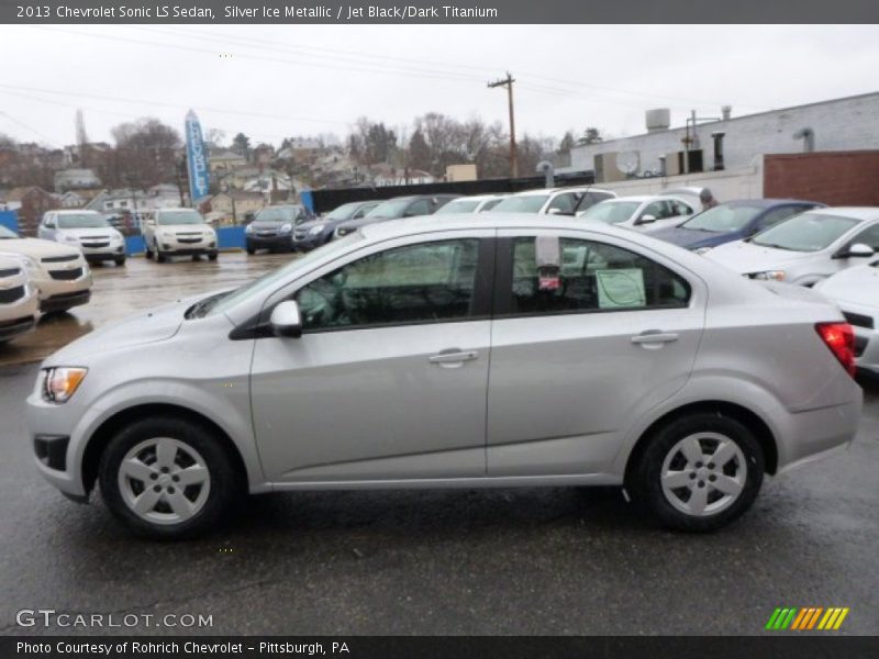 Silver Ice Metallic / Jet Black/Dark Titanium 2013 Chevrolet Sonic LS Sedan