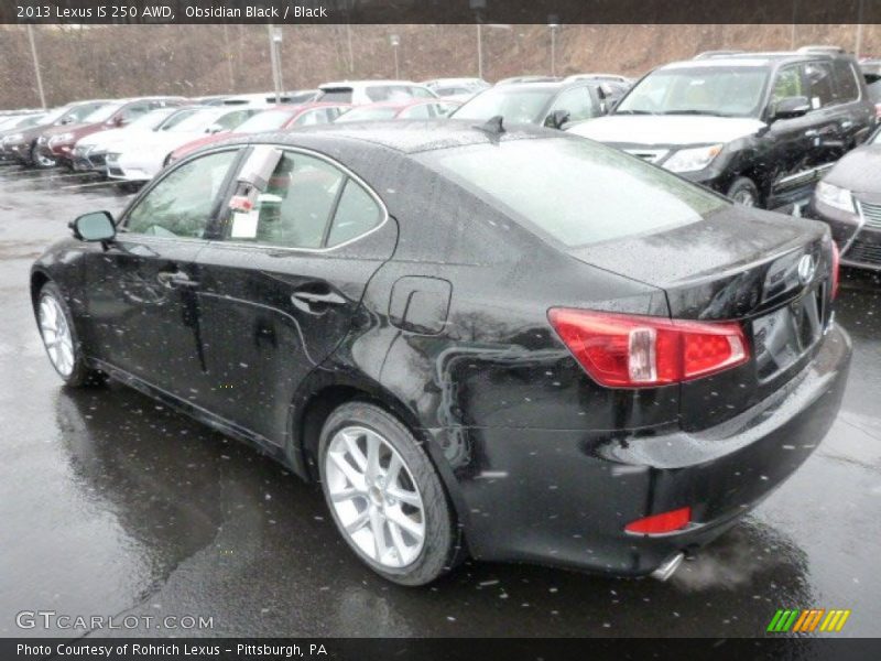 Obsidian Black / Black 2013 Lexus IS 250 AWD