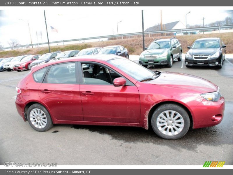 Camellia Red Pearl / Carbon Black 2010 Subaru Impreza 2.5i Premium Wagon