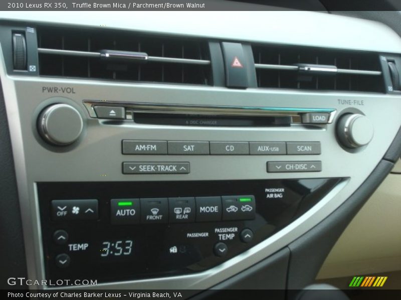 Controls of 2010 RX 350