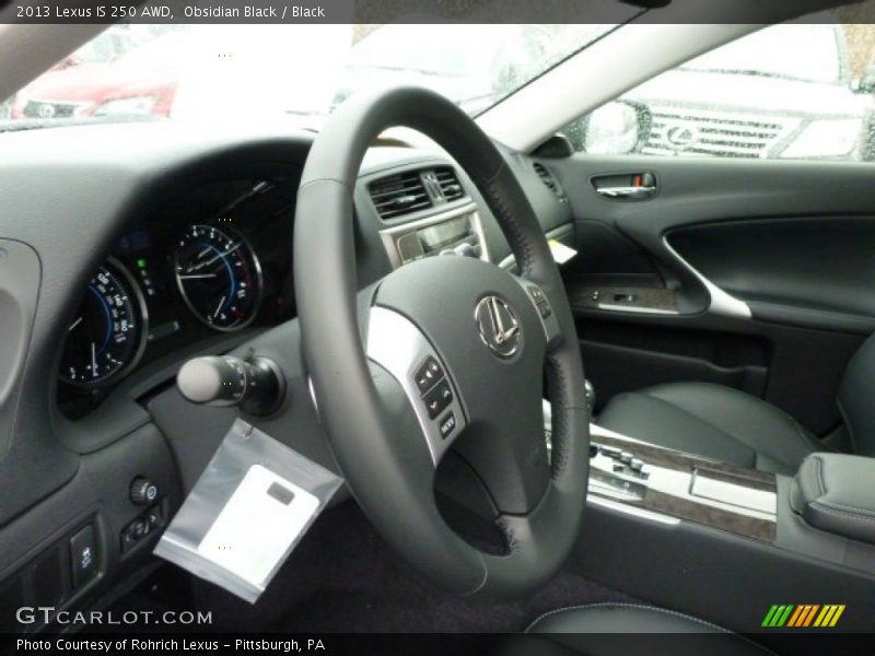 Obsidian Black / Black 2013 Lexus IS 250 AWD