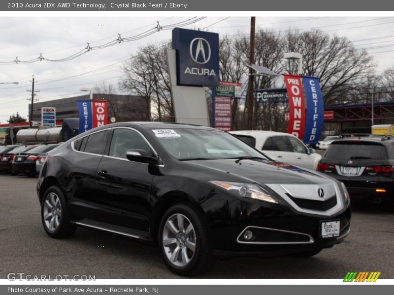 Crystal Black Pearl / Ebony 2010 Acura ZDX AWD Technology