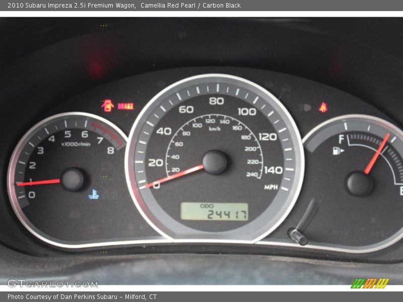 Camellia Red Pearl / Carbon Black 2010 Subaru Impreza 2.5i Premium Wagon