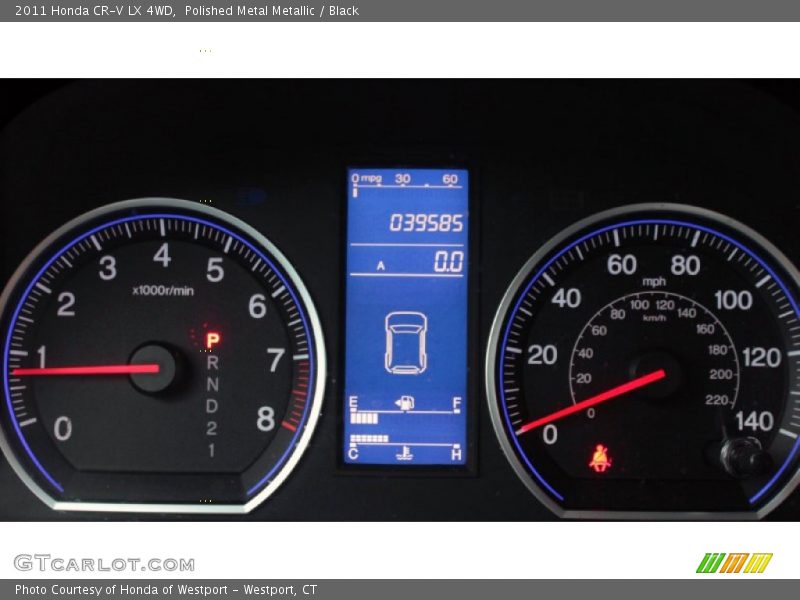 Polished Metal Metallic / Black 2011 Honda CR-V LX 4WD