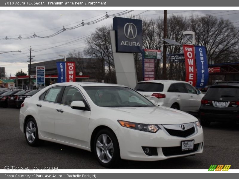 Premium White Pearl / Parchment 2010 Acura TSX Sedan