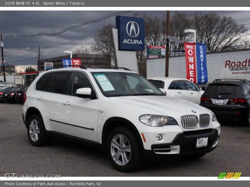 Alpine White / Tobacco 2008 BMW X5 4.8i