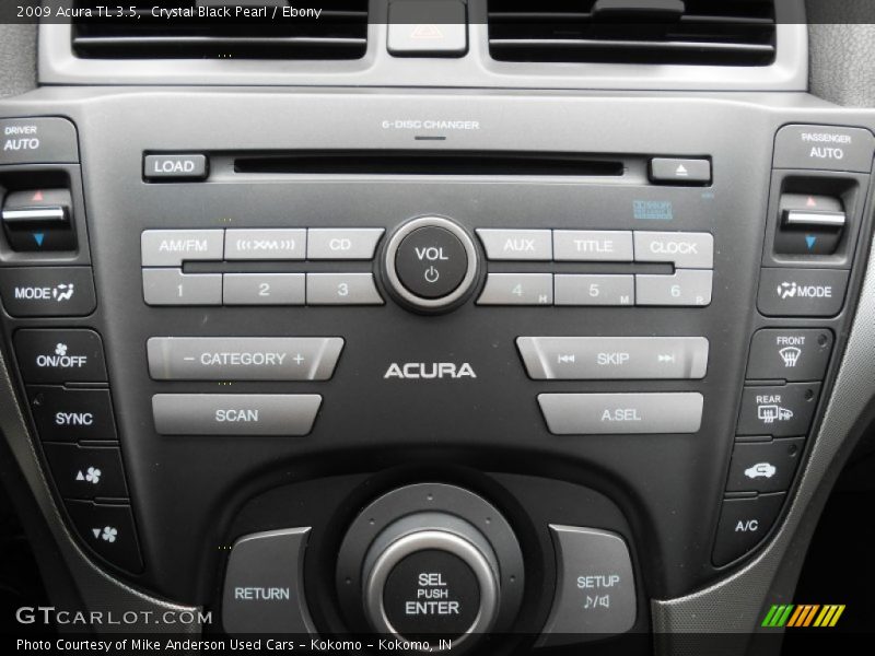 Crystal Black Pearl / Ebony 2009 Acura TL 3.5