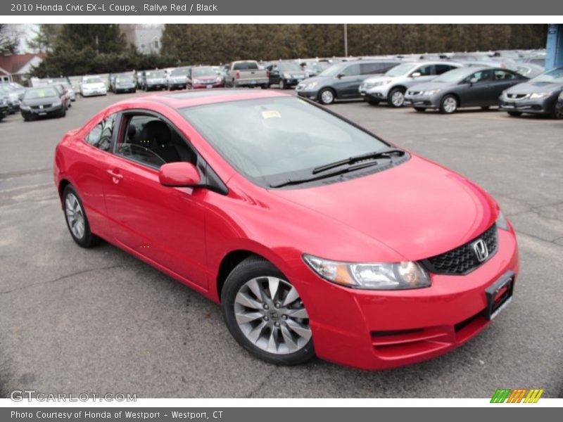 Rallye Red / Black 2010 Honda Civic EX-L Coupe