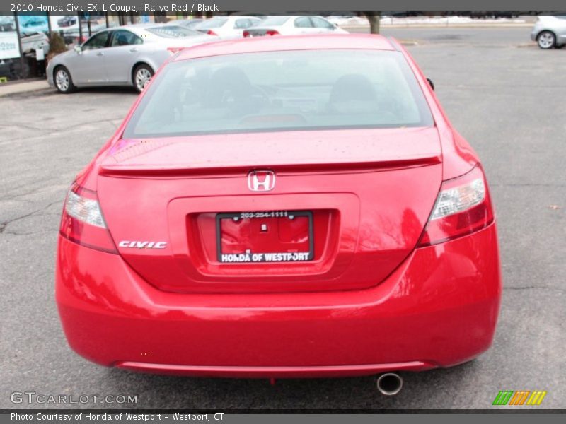 Rallye Red / Black 2010 Honda Civic EX-L Coupe