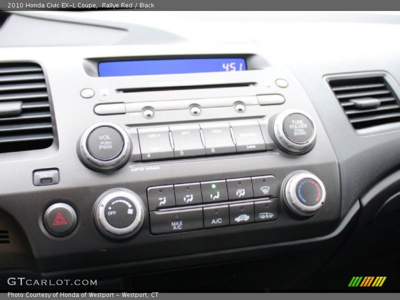 Rallye Red / Black 2010 Honda Civic EX-L Coupe
