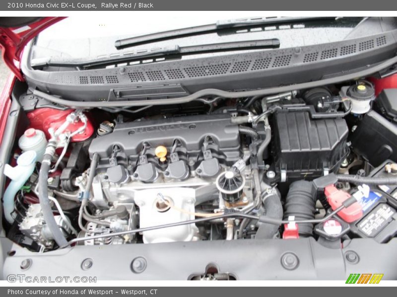 Rallye Red / Black 2010 Honda Civic EX-L Coupe