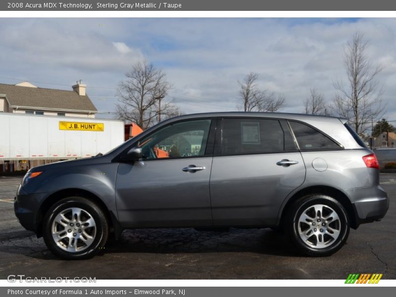 Sterling Gray Metallic / Taupe 2008 Acura MDX Technology