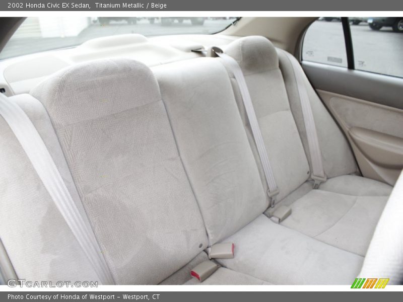 Titanium Metallic / Beige 2002 Honda Civic EX Sedan