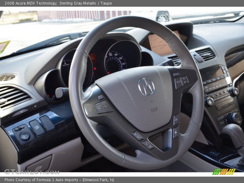 Sterling Gray Metallic / Taupe 2008 Acura MDX Technology