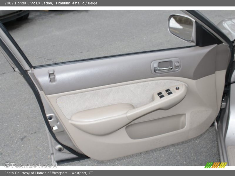 Titanium Metallic / Beige 2002 Honda Civic EX Sedan