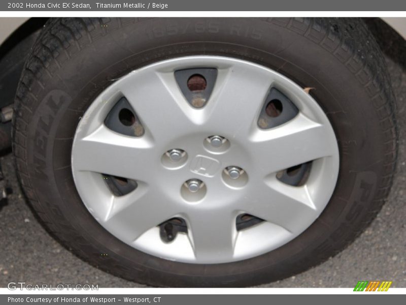 Titanium Metallic / Beige 2002 Honda Civic EX Sedan
