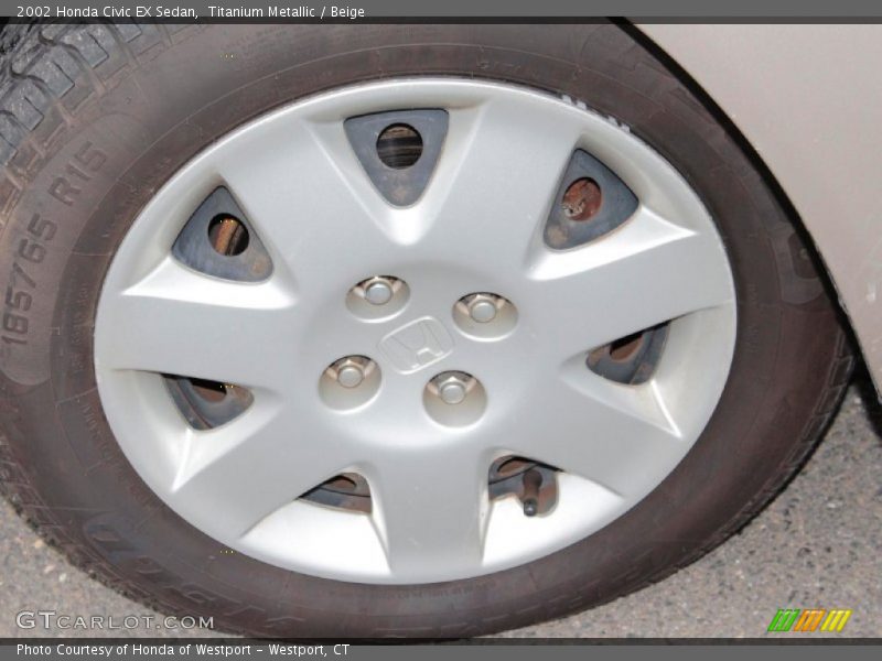 Titanium Metallic / Beige 2002 Honda Civic EX Sedan